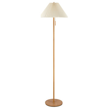 Globe Electric 91006581 Oren 62" Tall Torchiere Floor Lamp - Wood Toned