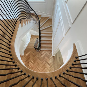 Project #106 | Winding Staircase with Modern Balustrade