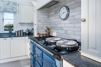 Traditional Kitchen with Blue AGA