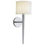 Norwell Lighting - Norwell Lighting 8220-BN-WL Angelica - One Light Wall Sconce - Mounting Direction: Down  ShadeAngelica One Light W Brush Nickel White L *UL Approved: YES Energy Star Qualified: n/a ADA Certified: n/a  *Number of Lights: Lamp: 1-*Wattage:60w Candelabra bulb(s) *Bulb Included:No *Bulb Type:Candelabra *Finish Type:Brush Nickel