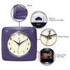 Square Retro 9.25 Purple Wall Clock
