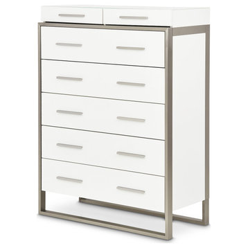 Marquee 6-Drawer Chest - Cloud White