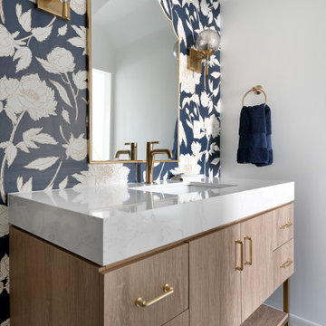 Utilize hallway space for new vanity area