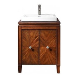 AVANITY BRENTWOOD VANITY WITH WOOD TOP - 25 INCH NEW WALNUT - Bathroom Vanities And Sink Consoles
