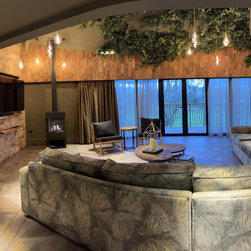 Gas Stove in Commercial Treehouse - Indoor Fireplaces
