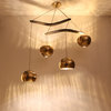 IRIS CHANDELIER : Brass Light Fixture | Adjustable LED Lighting