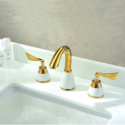 Classic Antique Brass Widespread Bathroom Sink Faucet T0452G - Bathroom Sink Faucets