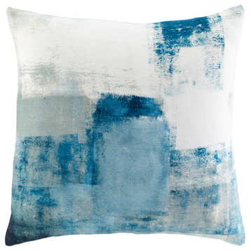 Balliano BLN-004 Pillow Cover, Blue, 20"x20", Pillow Cover Only