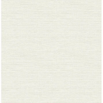 Agave Light Grey Faux Grasscloth Wallpaper, Swatch