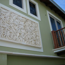 reliefs on exterior house