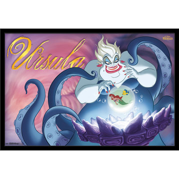 Disney Villains Ursula Poster, Black Framed Version