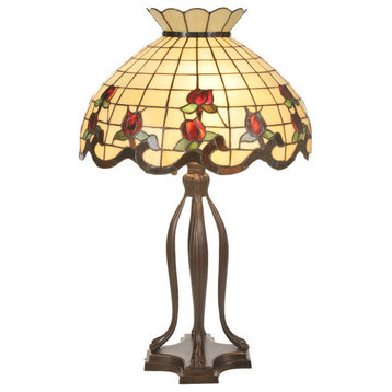 Meyda lighting 19138 31.5"H Roseborder Table Lamp