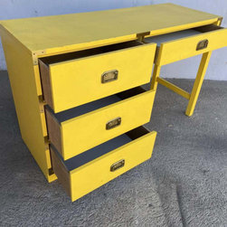Campaign Furniture - writing desk with storage - Desks And Hutches