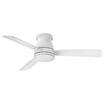 HInkley - Hinkley Trey 52" Integrated LED Indoor/Outdoor Ceiling Fan, Matte White - Trey features a sleek flush mount design that packs a powerful punch. Its transitional style comes equipped with robust blades that seamlessly pair performance and precision. Trey is offered in versatile Brushed Nickel, Metallic Matte Bronze and Matte White finish options, and its integrated LED lighting and DC motor technology deliver excellent energy efficiency. A timeless etched opal light kit completes the look for a refined appearance. Trey is so versatile; it can be used for both indoor and outdoor spaces. Blades are included with every fan.