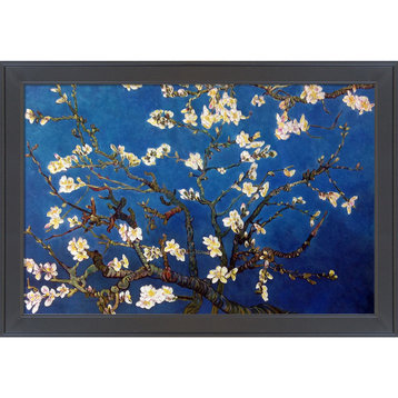 La Pastiche Branches Of An Almond Tree In Blossom with Gallery Black, 28" x 40"