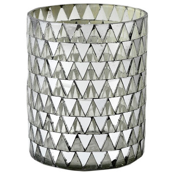 Serene Spaces Living Mosaic Glass Candleholder, Available In 2 Sizes, Small