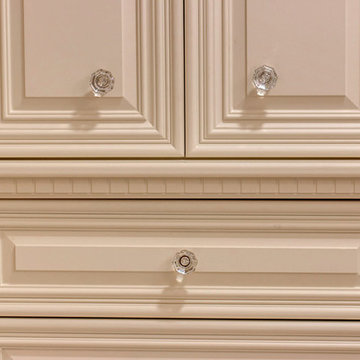 Feminine Powder Room - Transitional