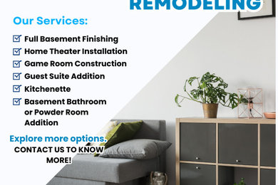 InDesign's  Complete Basement Renovations and Basement Remodeling