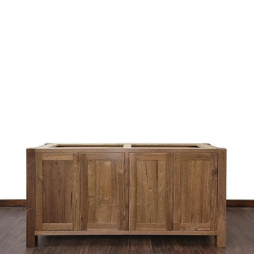 Rustic Walnut Shaker Bathroom Vanity | Real Hardwood | Bathroom Storage