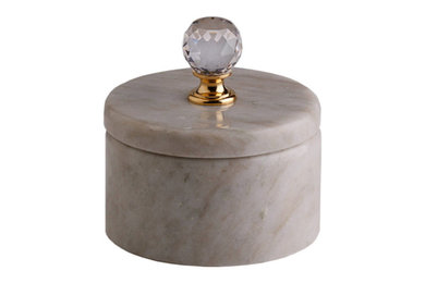 Ask ljus marmor Kristall/mässing ”Light Crystal”