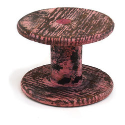Shea's Wildflower - Vintage Wood Spool, Small, 8"x8"x6", Pink Washed - Wreaths And Garlands