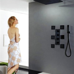 Royal Multi Color Water Powered Led Shower with Adjustable Body Jets and Mixer - Showerheads And Body Sprays