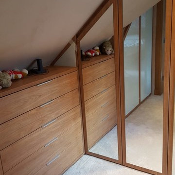 Attic walk in wardrobe