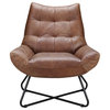 Graduate Lounge Chair Open Road Brown Leather