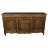 Consigned Sideboard Normandy Antique French 1890 Carved Walnut Flowers  3