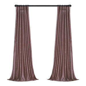 Blackout Extra Wide Vintage Textured Faux Dupioni Curtain