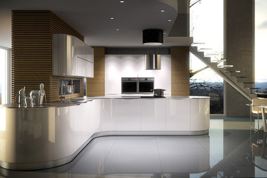 Inspiration pour une cuisine design.