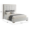 Remi Stain-Resistant Queen Bed, Ivory