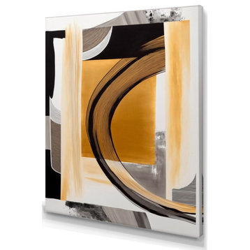 Glam Art Deco Abstract III Canvas, 16x32, No Frame