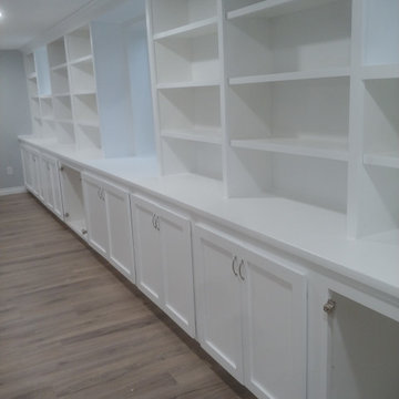 Basement Remodel with Custom Built-in Storage