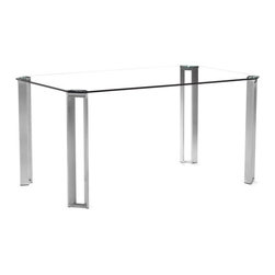 ZUO Modern - Plume Dining Table in Clear Glass - 107845 - Dining Tables