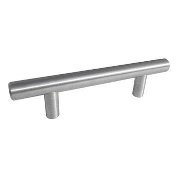 Celeste Bar Pull Cabinet Handle Brushed Nickel Stainless Steel, 3"x5"