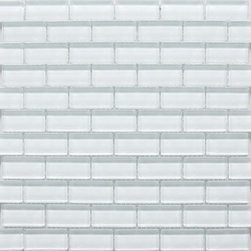 Interlocking Mosaic Tiles White Crystal Glass Tile - Mosaic Tile