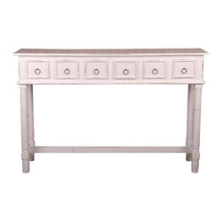 Sunset Trading Cottage Six Drawer Console Table - Console Tables