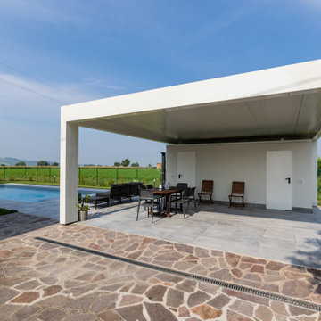 Villa SM | Realizzazione nuova piscina esterna con portico