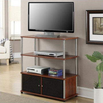 Convenience Concepts Designs2Go 34" 3 Tier Highboy TV Stand in Cherry