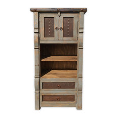Rustic Bathroom Cabinets And Shelves Houzz Rancho Collection Marshall 36 Linen Cabinet Vintage Gray Bathroom Cabinets And Shelves