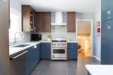 Example of a 1960s kitchen design in Other