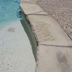 Flagstone pool coping restoration. - Outdoor Products