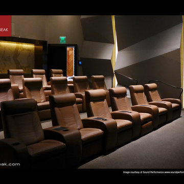 Amazing Theater with seats by CINEAK SEATING