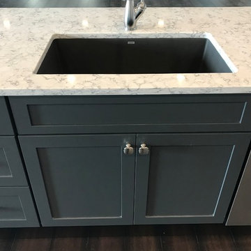 Custom Amish Cabinetry and Waypoint Cabinetry- Extra White and Peppercorn Grey