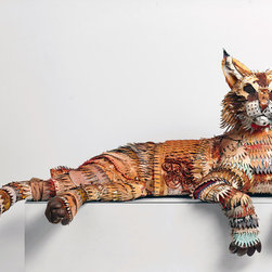 Dolan Geiman bobcat sculpture - Sculptures