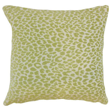 The Pillow Collection Green Bentley Throw Pillow, 26"
