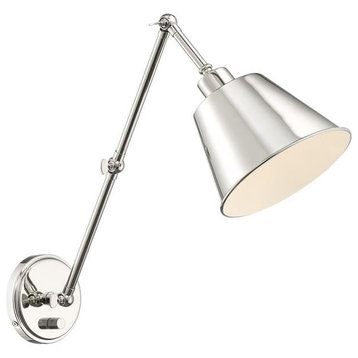 Crystorama Mitchell 30" Wall Lamp in Polished Nickel