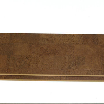 Living room Cork Flooring - Brown Leather
