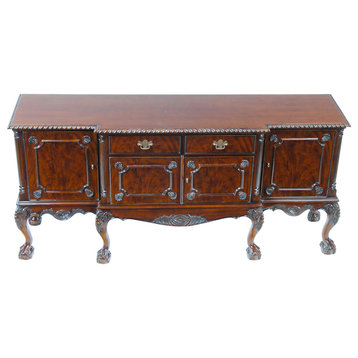 Ball and Claw Mahogany Sideboard, Large Sideboard